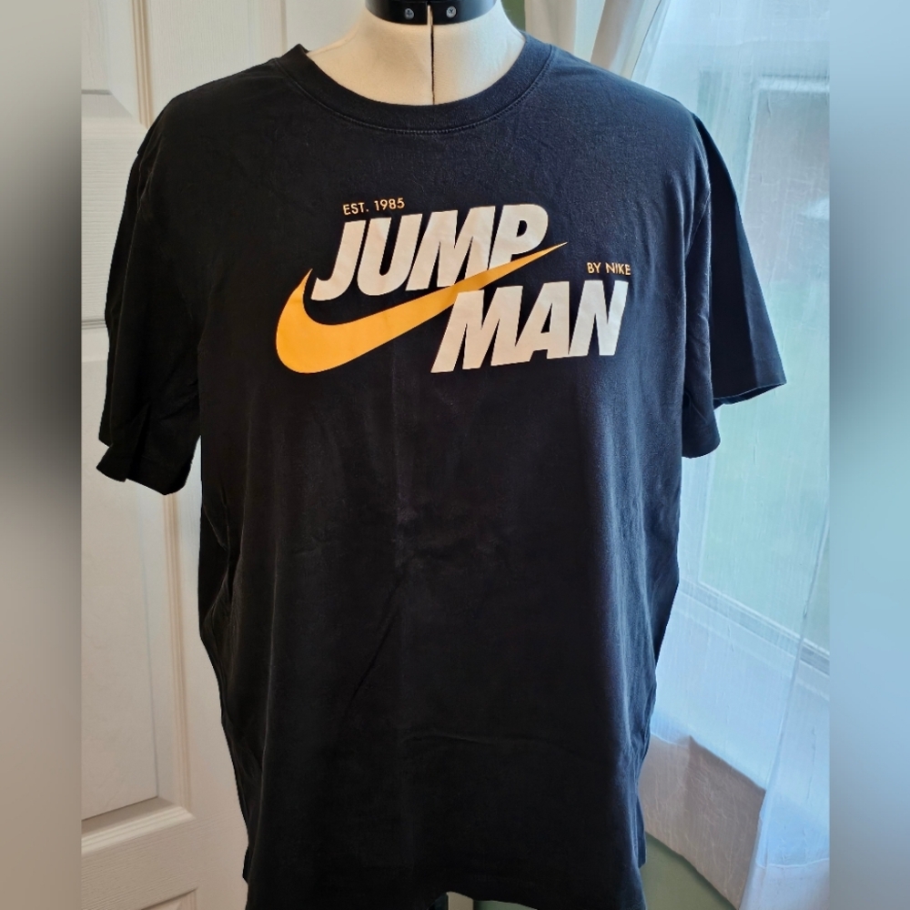 Men's Nike Jordan Jumpman Graphic T-Shirt X-Large DM3219 Black, Gold and White